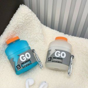 JINGER For AirPods 2 / 1 Silicone Case/Keychain Energy Drink